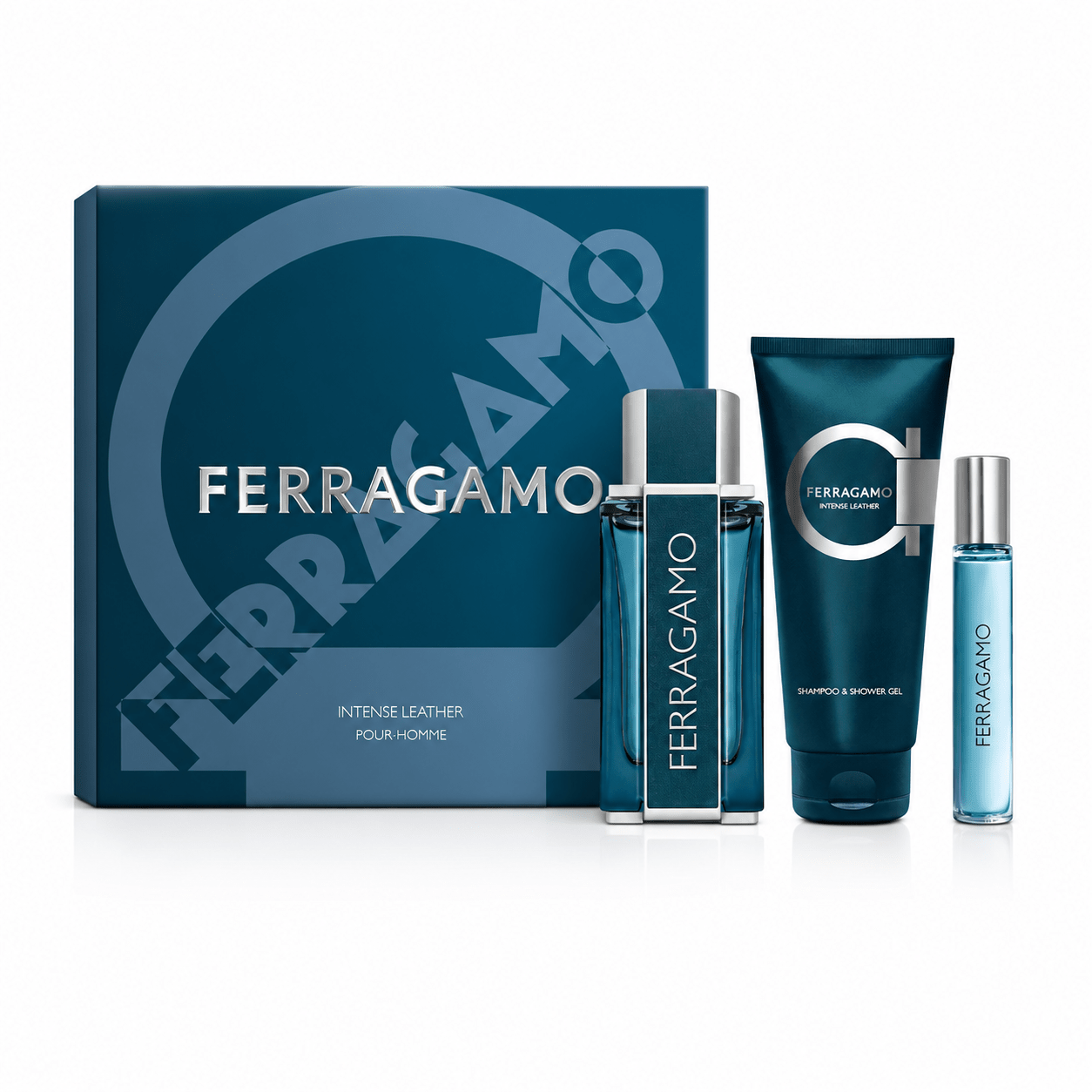 Estuche Salvatore Ferragamo Intense Leather - Caballero - Stone Fragrances