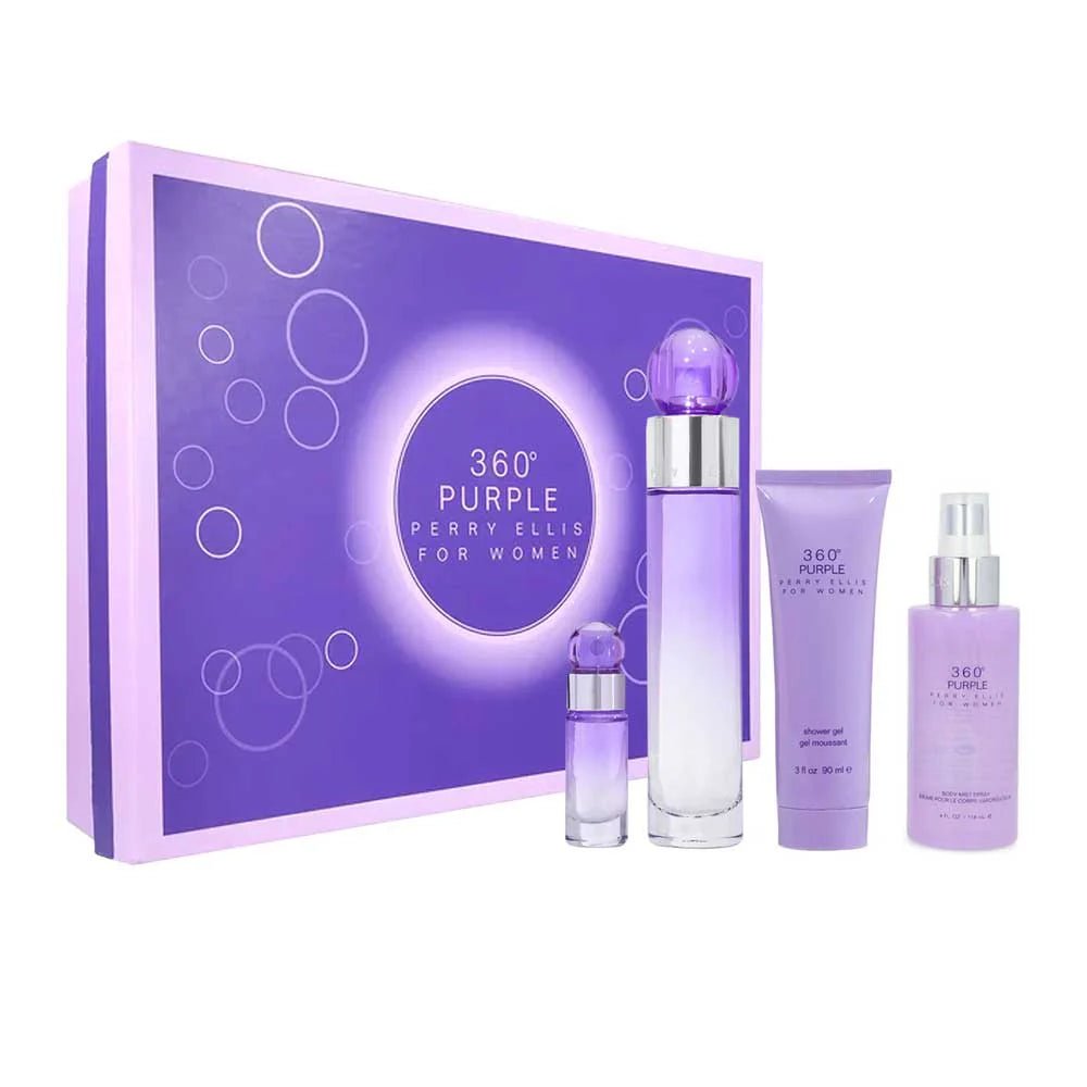 Estuche 360 Purple 4pz EDP - Dama - Stone Fragrances