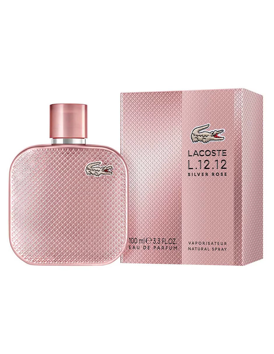 L.12.12.  Lacoste Silver Rose 100ml EDP - Dama