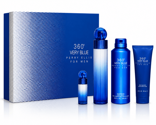 360 Very Blue Perry Ellis Estuche 4 pzs - Caballero - Stone Fragrances