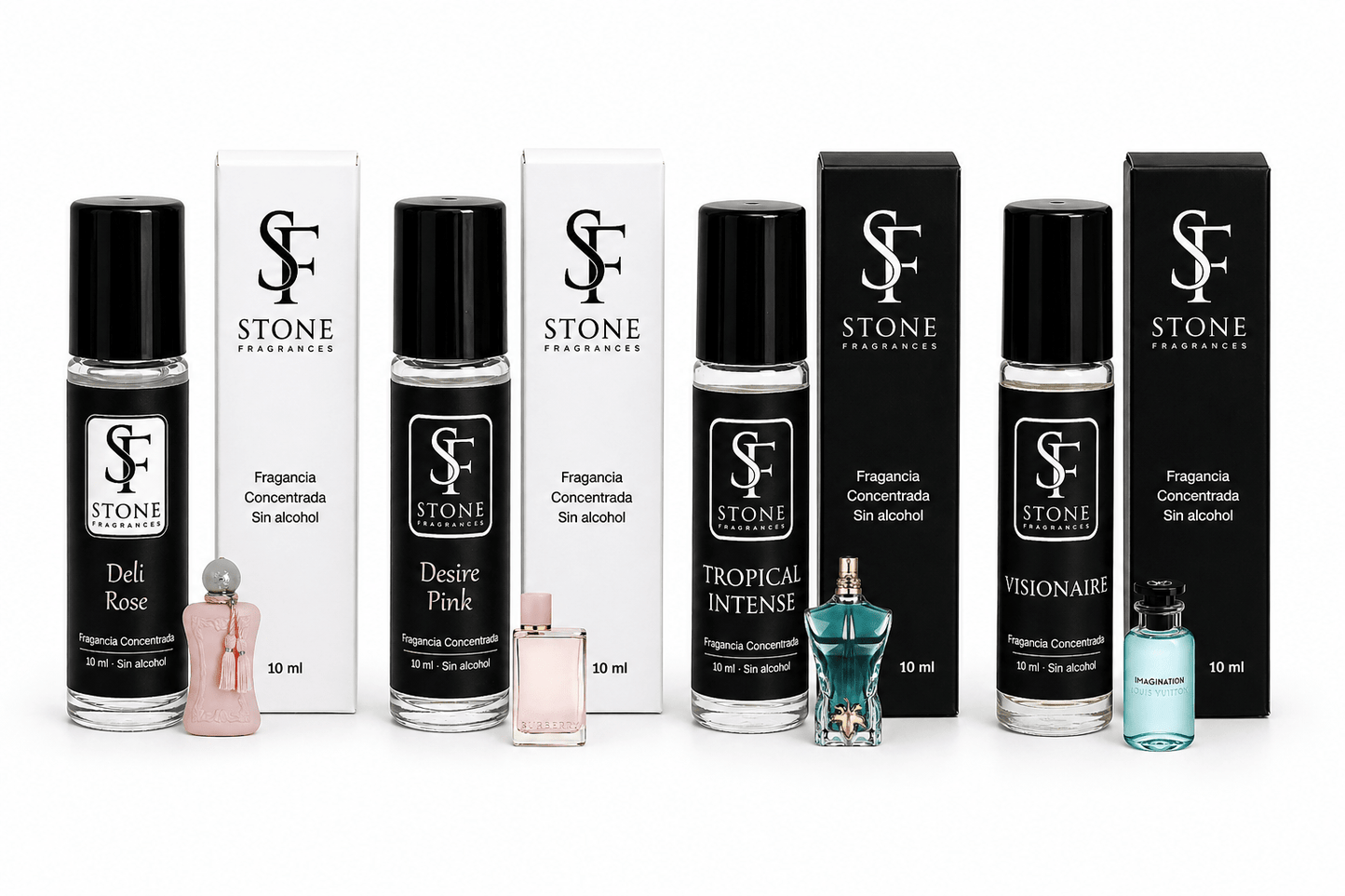 Kit Premium 4 Roll - On Concentrados 🔥 - Stone Fragrances