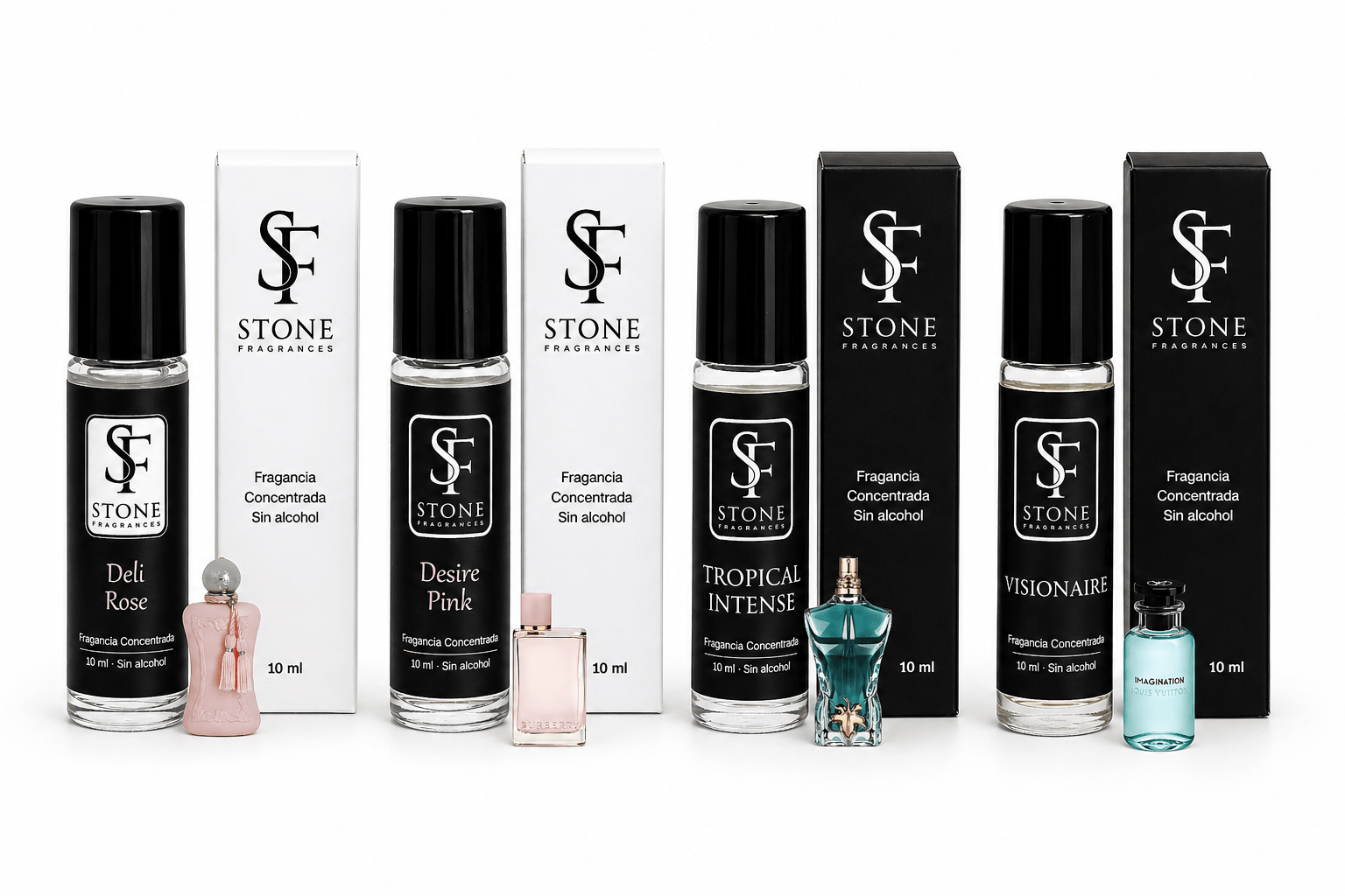Kit Premium 4 Roll - On Concentrados 🔥 - Stone Fragrances