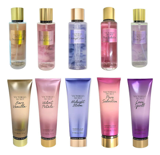Paquete 10 Piezas Victoria's Secret Crema y Body Locion - Stone Fragrances