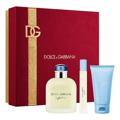 Set 3pz Dolce & Gabbana Light Blue EDT 100ml - Caballero