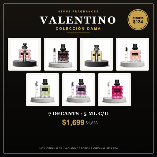 🔥 Colección Completa Valentino Dama — 7 Decants 5ml Originales - Stone Fragrances
