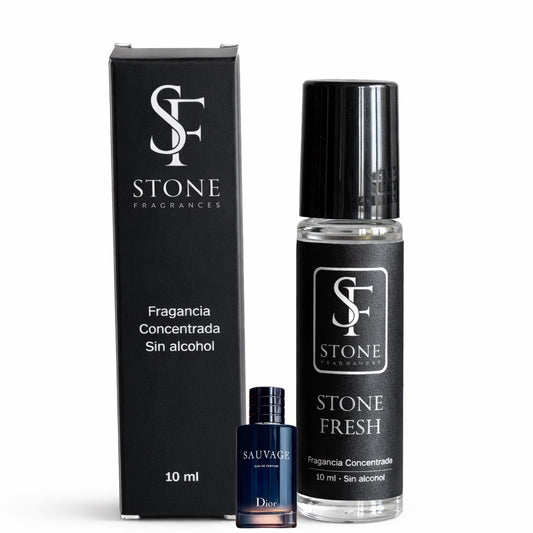 Stone Fresh Roll On Fragancia Concentrada 10ml - Caballero (Sauvage)